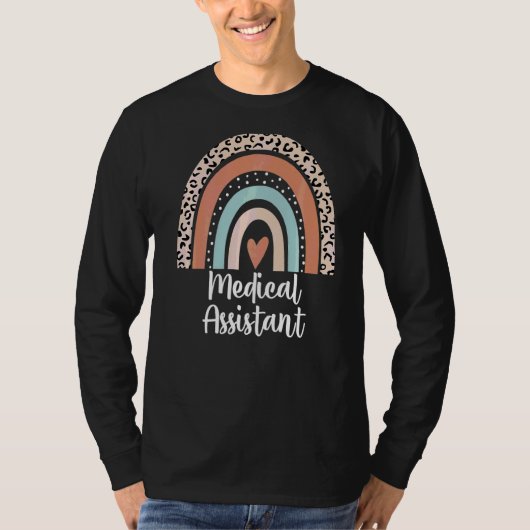 Ärztlicher Assistent Rainbow Leopard Doktor Nurse  T-Shirt (Vorderseite)
