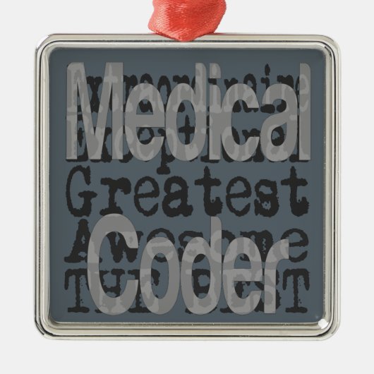 Ärztlicher Coder Extraordinaire Silbernes Ornament (Vorne)