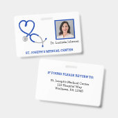 Ärztlicher Doktor Krankenschwester Mitarbeiter Fot Ausweis (Front & Back)