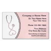 Ärztlicher Frauenarzt Magnetische Visitenkarte (Vorderseite)