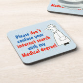 Ärztlicher Grad nicht Internetsuche Getränkeuntersetzer (Linke Seite)