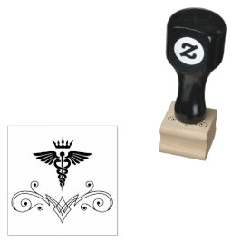 Ärztlicher Krankenpfleger Caduceus Gummistempel