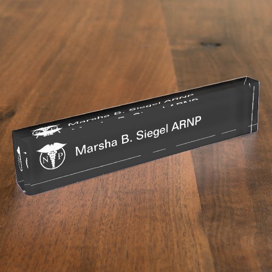 Ärztlicher Krankenpfleger Namensplakette (Seite)