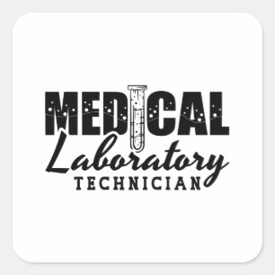 Ärztlicher Labrador Quadratischer Aufkleber