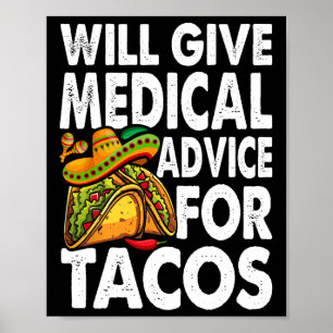 Ärztlicher Rat Für Tacos Mexikanischer Cinco De Ma Poster