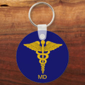 Ärztlicher Schlüsselanhänger Caduceus (Vorderseite)