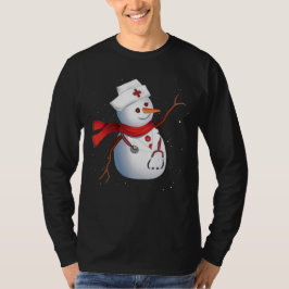 Ärztlicher Scrub Top-Krankenschwester hat Snowman  T-Shirt