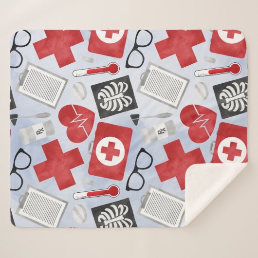 Ärztlicher Tierarzt Zahnspülung Blanket Sherpadecke (Vorderseite (Horizontal))