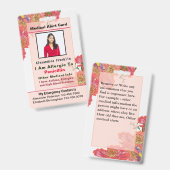 Ärztlicher Warnnotfall mit benutzerdefinierter Kon Ausweis (Vorder- & Rückseite)