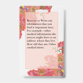 Ärztlicher Warnnotfall mit benutzerdefinierter Kon Ausweis (Rückseite)