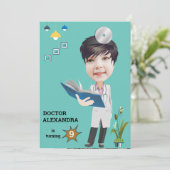 Ärztliches Foto sensationelle Geburt Einladung (Stehend Vorderseite)