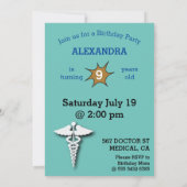 Ärztliches Foto sensationelle Geburt Einladung (Rückseite)