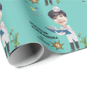 Ärztliches Foto sensationelle Geburt Geschenkpapier (Rolleneckpunkt)