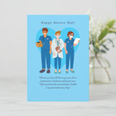 Ärztliches Personal Flat Dankeschön Karte (Stehend Vorderseite)