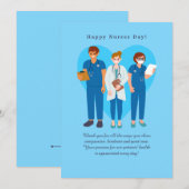 Ärztliches Personal Flat Dankeschön Karte (Vorne/Hinten)