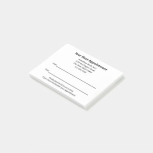 Arztpraxis Erinnerung an Ihren nächsten Termin Post-it Klebezettel