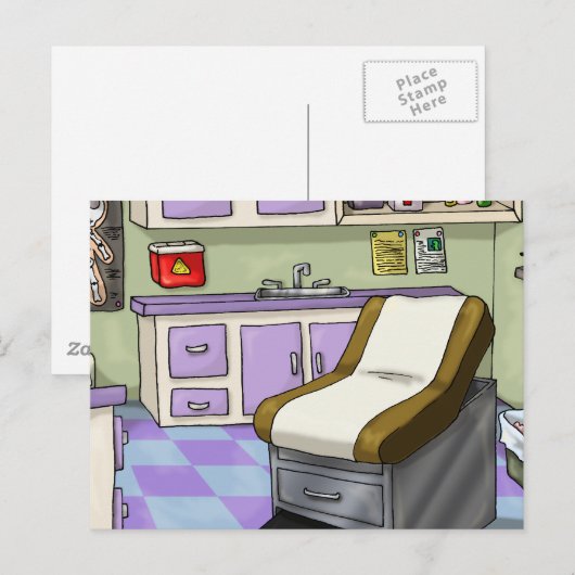 Arztpraxis Postkarte (Vorne/Hinten)