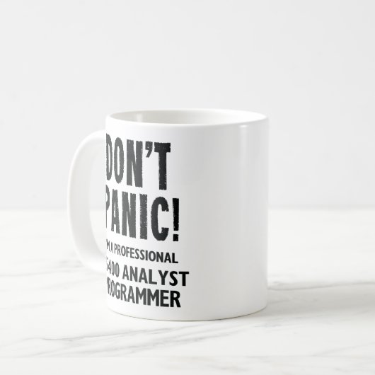 AS400 Analyst Programmer Kaffeetasse (Vorderseite Links)