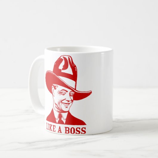 "As a Boss"-Tasse Kaffeetasse (Vorderseite Links)