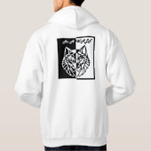 As A Wolf Geometrische Kunst T-Shirt – Schwarz und Hoodie (Rückseite)