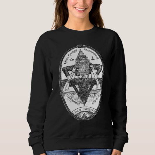 As Above So Below Alchemy Symbol Occult Pagan Goth Sweatshirt (Vorderseite)