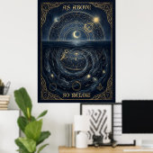  As Above So Below Hermetic Alchemy Celestial  Poster (Heimbüro)