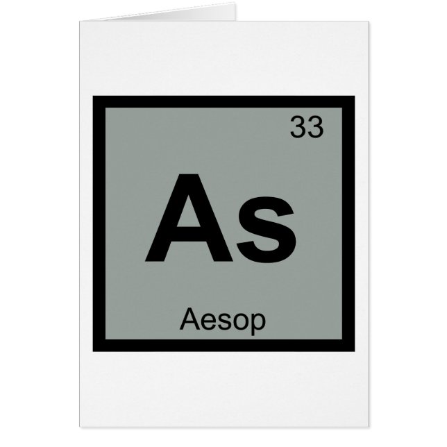 As - Aesop Fables Chemistry Periodic Table Symbol (Vorne)