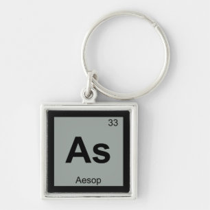 As - Aesop Fables Chemistry Periodic Table Symbol Schlüsselanhänger