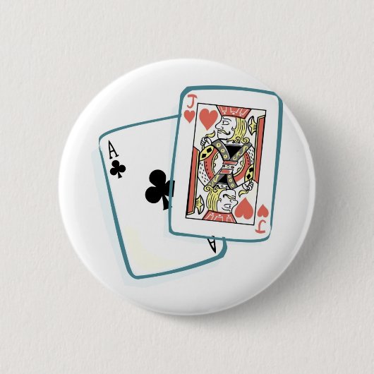 As and Jack Poker Cards Button (Vorderseite)