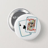 As and Jack Poker Cards Button (Vorne & Hinten)