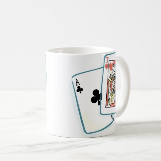 As and Jack Poker Cards Kaffeetasse (VorderseiteRechts)