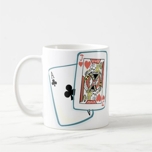 As and Jack Poker Cards Kaffeetasse (Links)