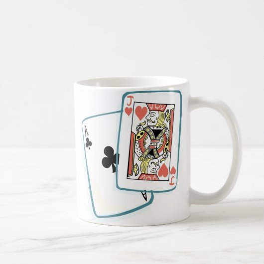 As and Jack Poker Cards Kaffeetasse (Rechts)