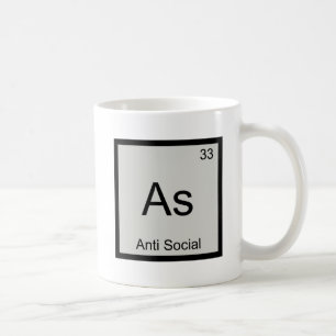 As - Anti Social Funny Chemical Element Symbol T Kaffeetasse