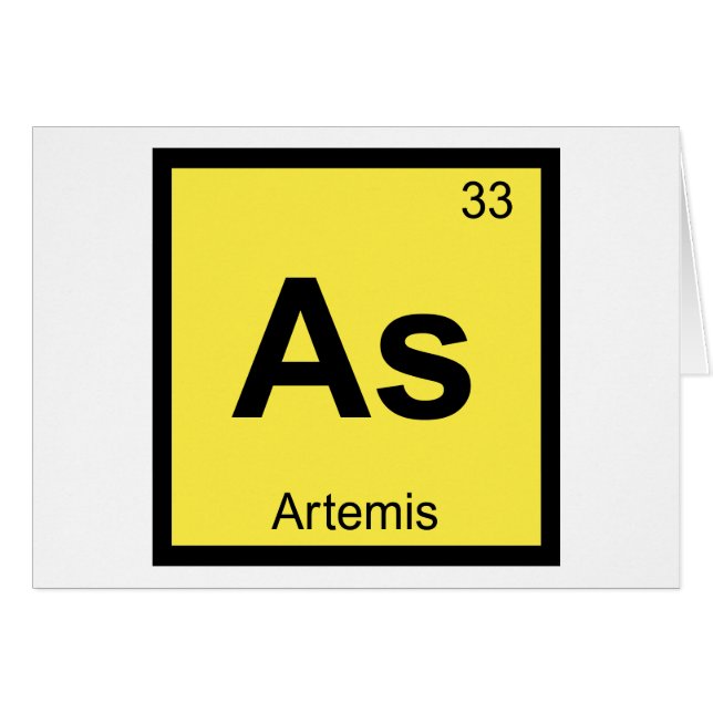 As - Artemis Goddess Chemistry Periodic Table (Vorderseite (Horizontal))