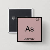 As - Asimov Funny Chemistry Element Symbol T-Shirt Button (Vorne & Hinten)