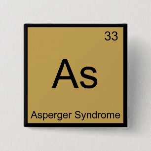 As - Asperger Syndrom Funny Chemistry Element T-Sh Button