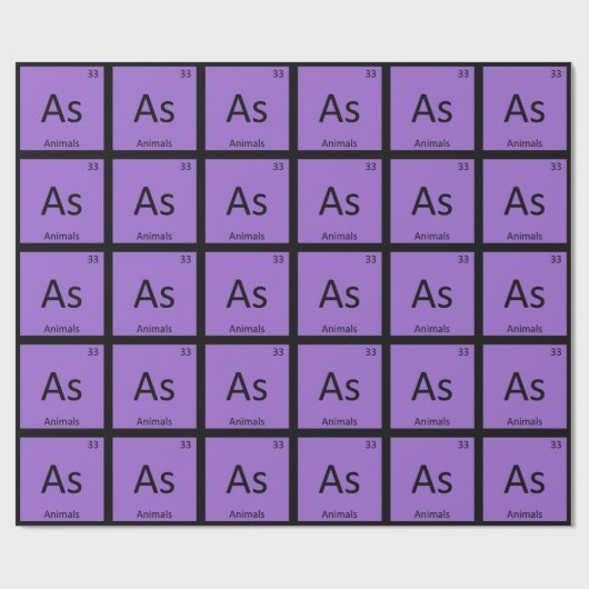 As - Chemische Chemie - Periodischer Tabelleneleme Geschenkpapier (Flach)