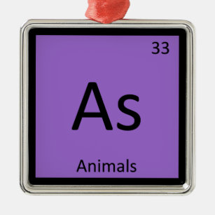 As - Chemische Chemie - Periodischer Tabelleneleme Ornament Aus Metall