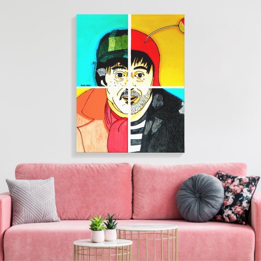 As faces de Chespirito Leinwanddruck (Insitu (Wohnzimmer))