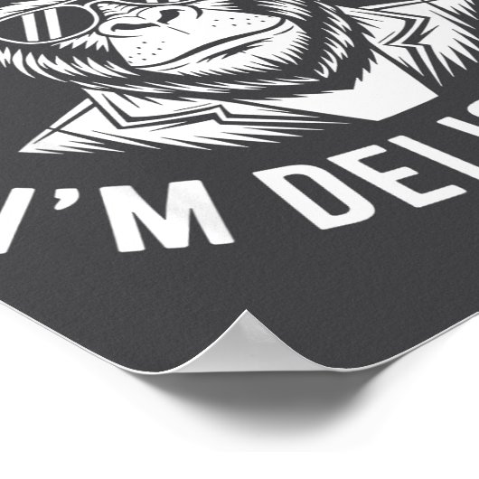 As Far As I Know I'm Delightful Funny Monkey Quote Poster (Ecke)