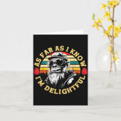 As Far As I Know I'm Delightful Funny Monkey Sayin Karte (Gelbe Blume)