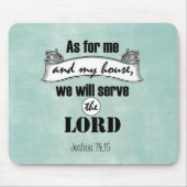 As for Me and My House Bible Verse Mousepad (Vorne)