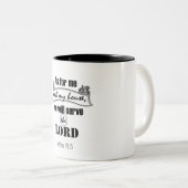 As for Me and My House Bible Verse Zweifarbige Tasse (VorderseiteRechts)