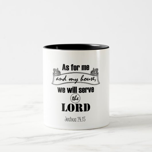 As for Me and My House Bible Verse Zweifarbige Tasse (Mittel)