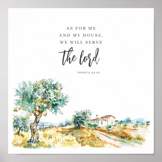 As For Me and My House Mediterranean Landscape Poster (Vorne)