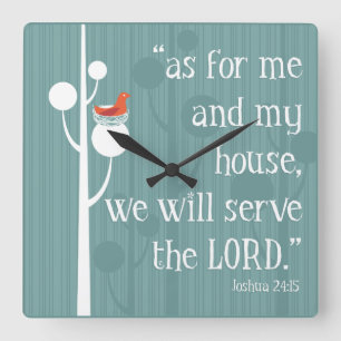 As For Me and My House Quadratische Wanduhr