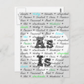 AS IST Postcard - Plantinski Postkarte (Vorne/Hinten)