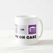 As-Lauf auf Kuchen-Tasse Kaffeetasse (VorderseiteRechts)