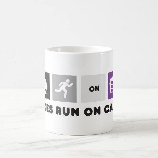 As-Lauf auf Kuchen-Tasse Kaffeetasse (Mittel)